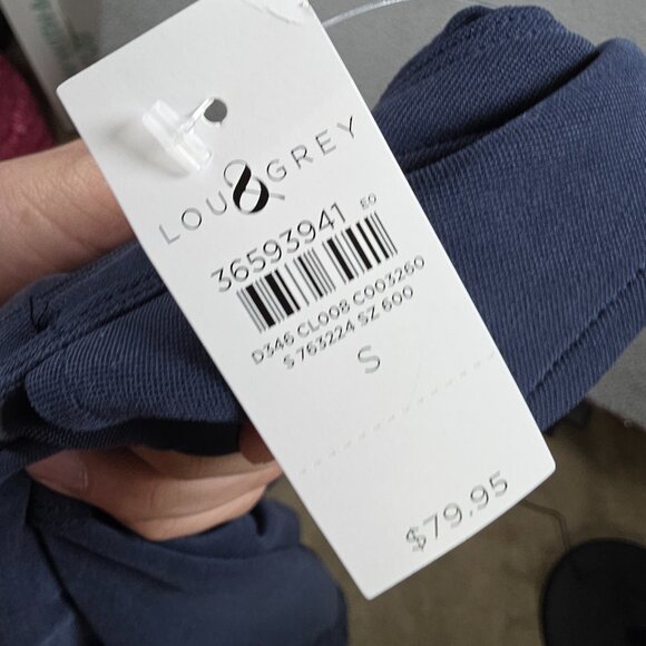 Lou & Grey Sandwashed Utility Romper Women Size S Navy Coastal Sailor Beachy NWT - Picture 10 of 14